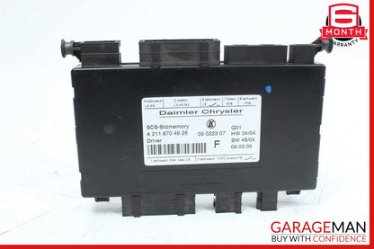 03-11 Mercedes R171 SLK280 ML350 Seat Control Module Front Left 2118704926 OEM