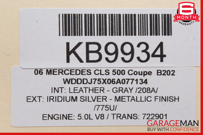 06-11 Mercedes W219 CLS500 Right Side Dashboard Dash Board Air Vent OEM