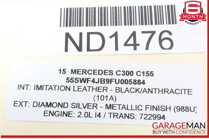 16-23 Mercedes W205 C300 Transmission Oil Cooler 0995001900 OEM
