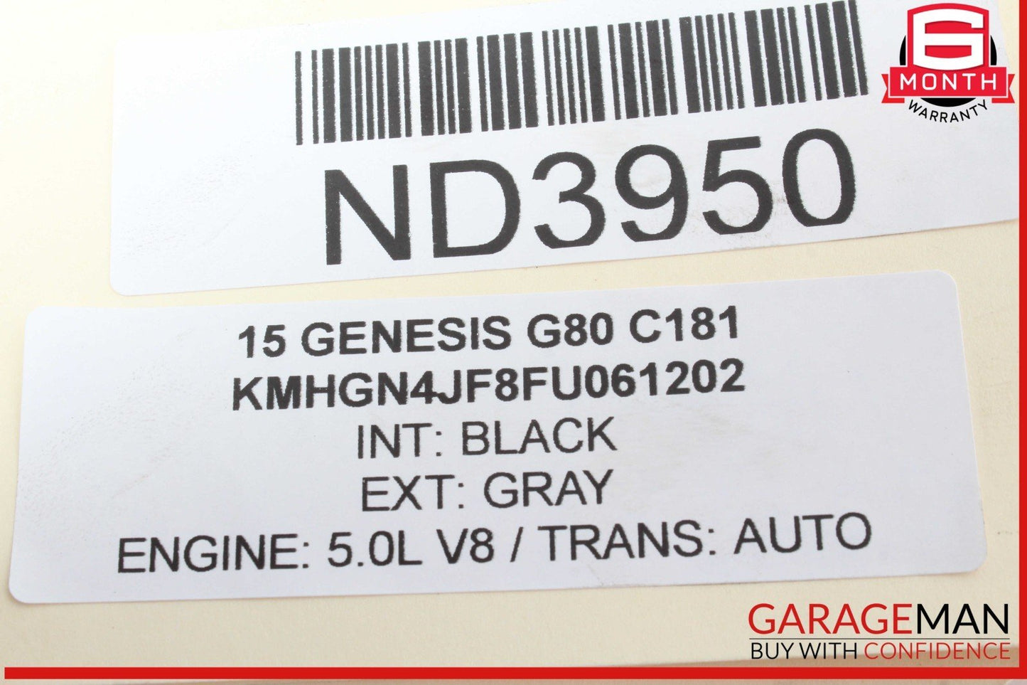15-20 Hyundai Genesis G80 Rear Right Side Forward Upper Control Arm OEM