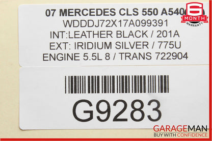 06-11 Mercedes CLS550 E350 Rear Overhead Dome Light Reading Map Grey