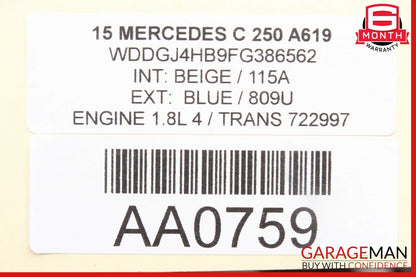 08-15 Mercedes W204 C250 Coupe Front Right Door Lock Latch Actuator OEM
