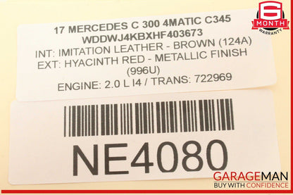 15-20 Mercedes W205 C300 4MATIC Rear Left or Right Side Lower Control Arm OEM