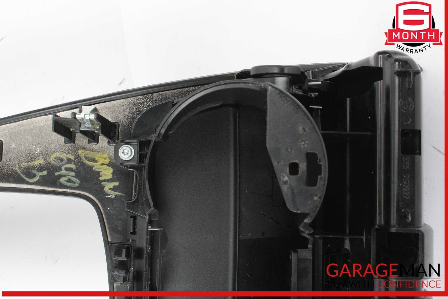 12-18 BMW 640i 650i Front Center Console Trim Panel Shifter Bezel Cup Holder OEM
