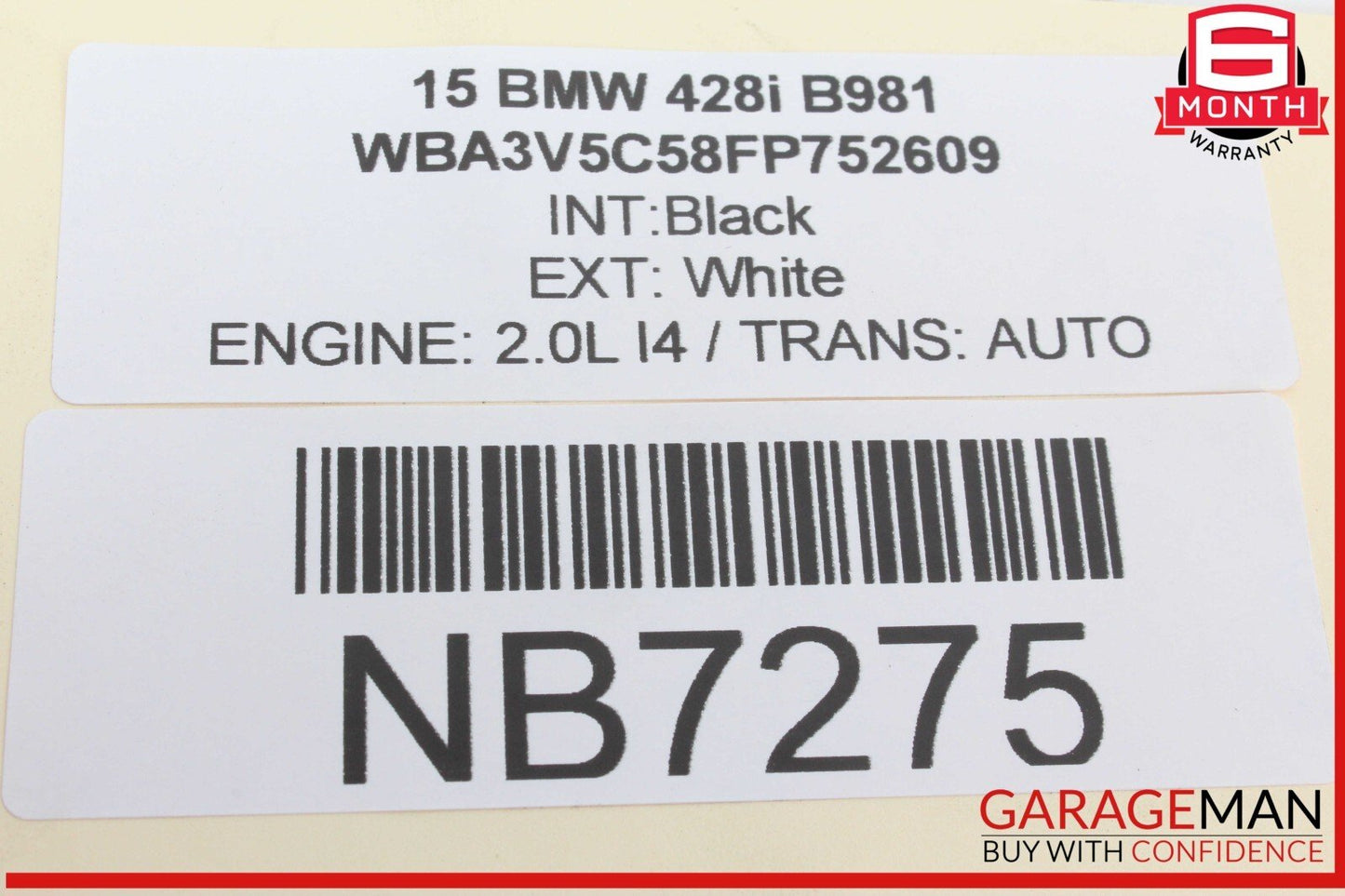 14-16 BMW 428i 435i Rear View Camera Control Module Unit 16129510 OEM