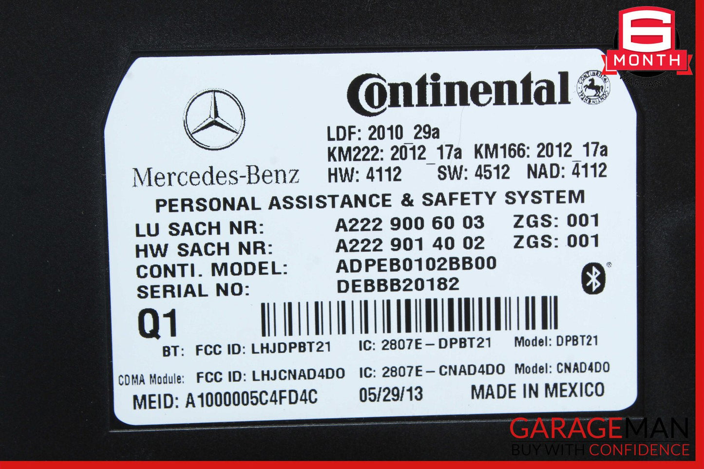 12-14 Mercedes W204 C250 C300 C350 Communication Control Module 2229006003 OEM
