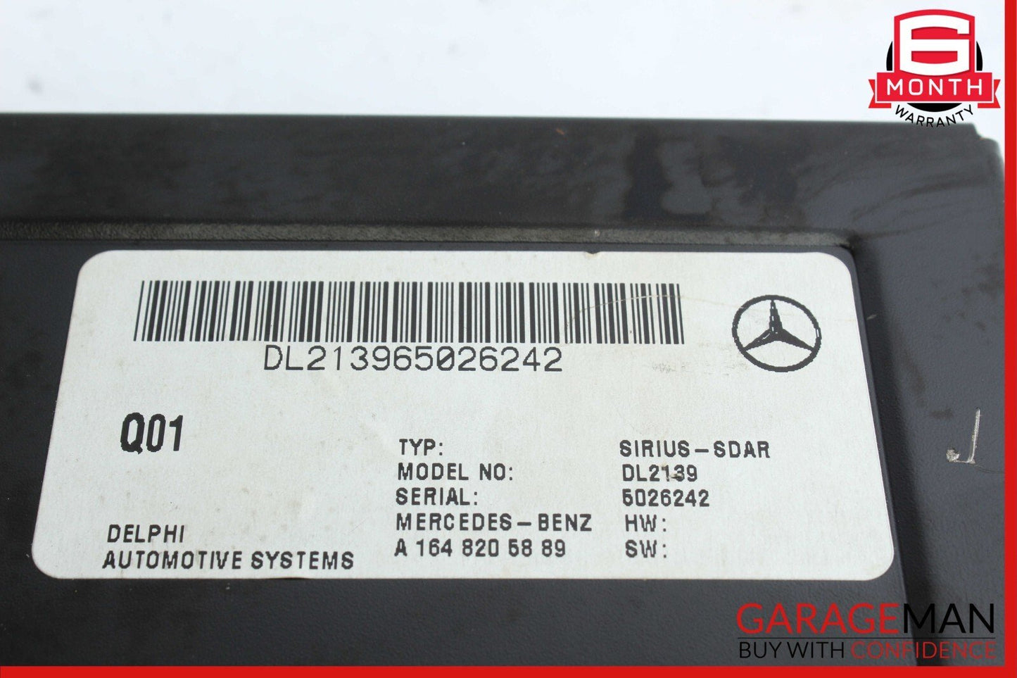 03-09 Mercedes R350 SLK350 ML450 Sirius Satellite Radio Receiver Module Unit OEM