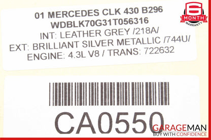 98-03 Mercedes W208 CLK430 CLK320 CLK55 Fuel Gas Tank Door Lid Cover Silver OEM