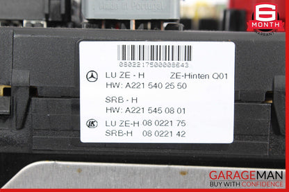 07-09 Mercedes W221 S550 CL550 Rear Trunk Relay Junction Fuse Box 2215403550 OEM