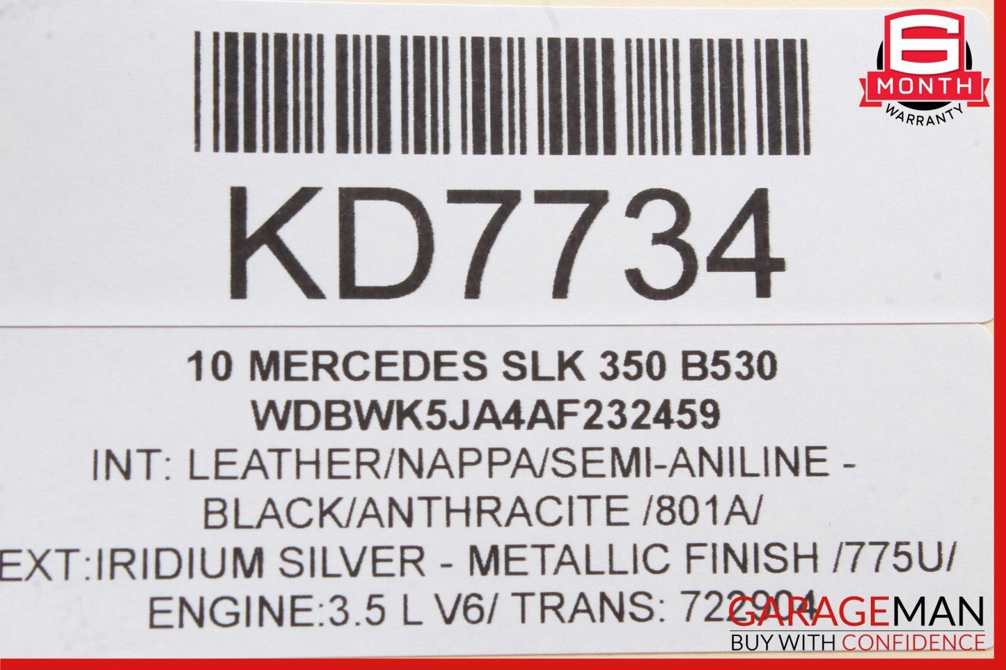03-12 Mercedes R171 SLK350 SL500 Anti Theft Alarm Signal Control Module Unit