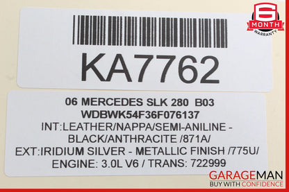 05-08 Mercedes R171 SLK280 SLK350 Seat Belt Cover Trim Left Driver Side OEM