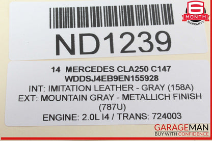 14-19 Mercedes W117 CLA250 Front Left Driver Side Door Lock Latch Actuator OEM