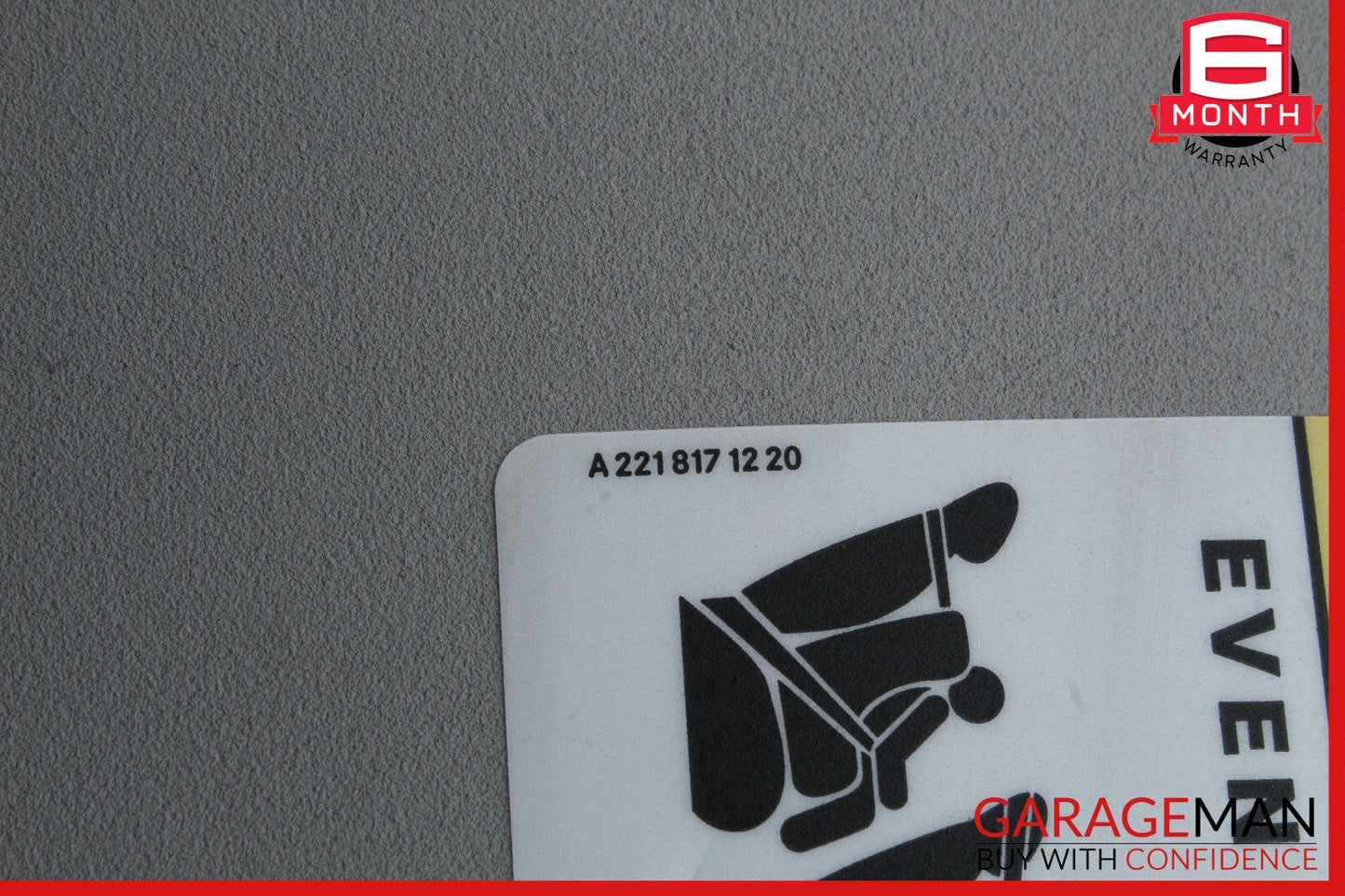 06-12 Mercedes X164 GL450 Front Right Passenger Side Sun Visor Sunvisor Gray OEM