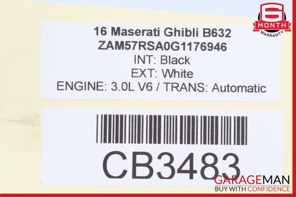 14-17 Maserati Ghibli Vacuum Canister Tank Reservoir Bottle 670003009 OEM