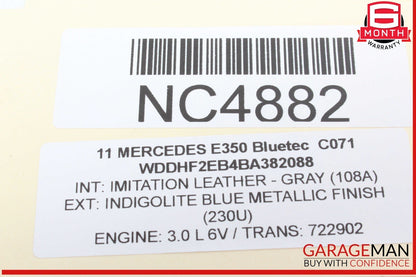 10-13 Mercedes W212 E350 Bluetec Front or Rear Right Side Exterior Door Handle