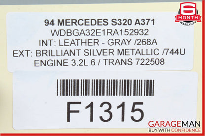 94-95 Mercedes W140 S320 S500 S600 AC A/C Compressor Receiver Drier 1408300183