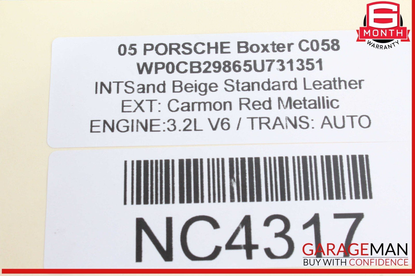 05-12 Porsche Boxter 987 Front Left Driver Side Control Arm 99634148305 OEM