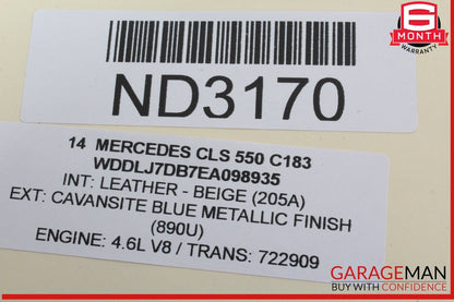 10-20 Mercedes W218 CLS550 E350 CLA250 Front Right Window Regulator Motor OEM