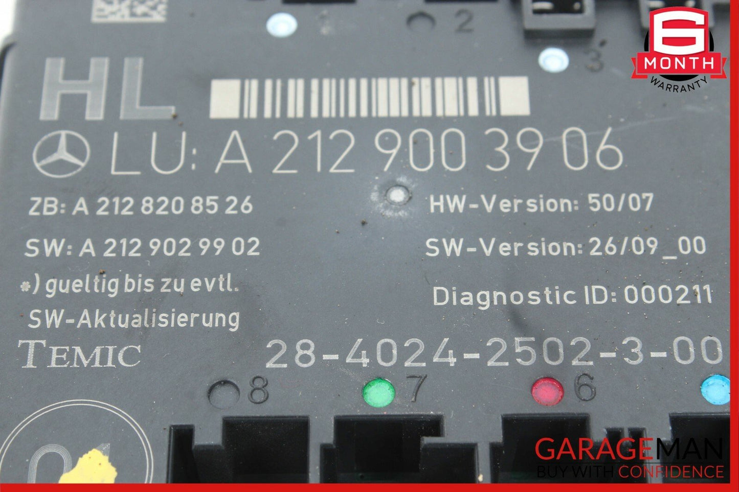 08-18 Mercedes W204 C250 C300 CLS550 Rear Left Side Door Control Module OEM