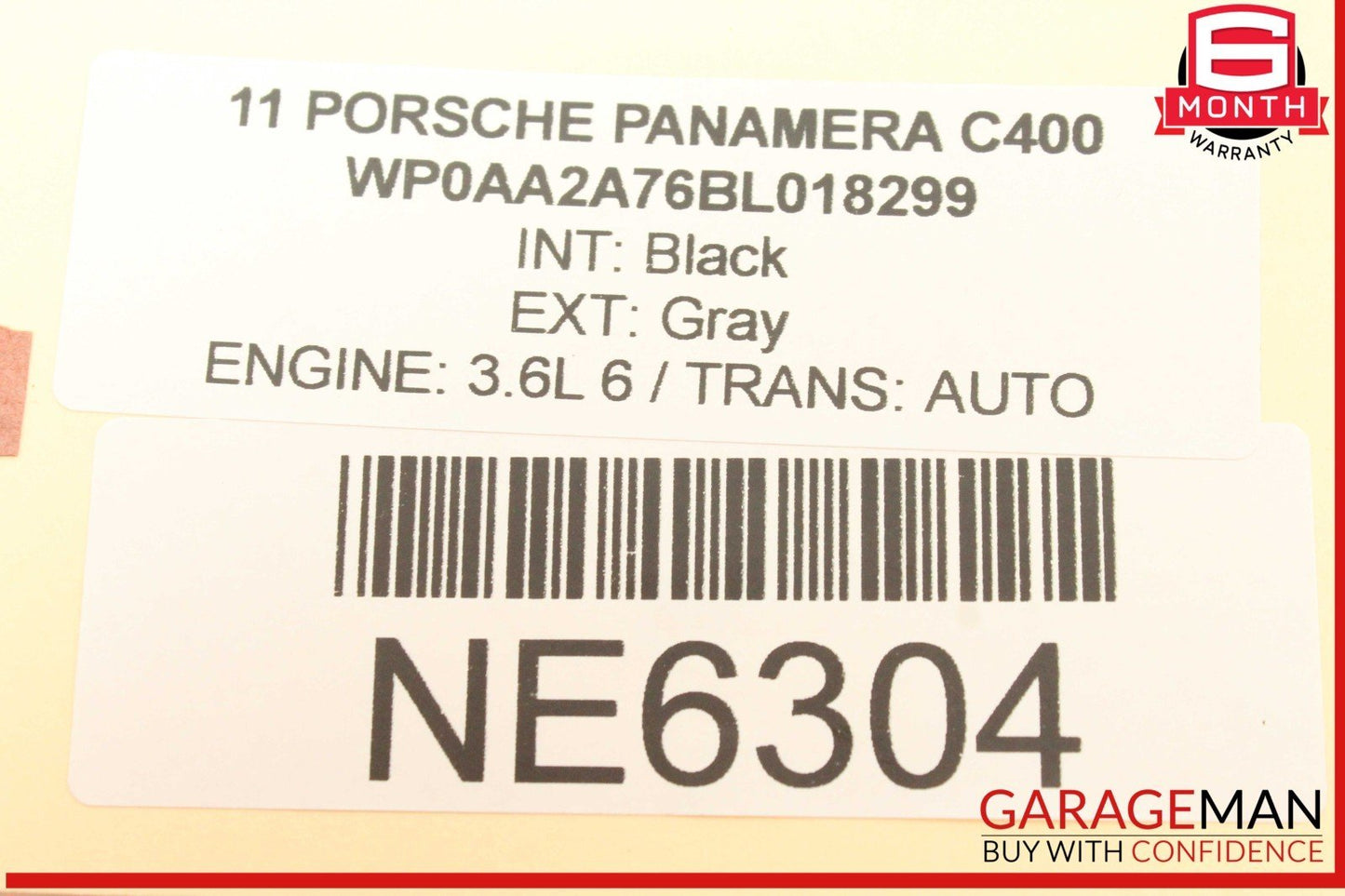 10-16 Porsche Panamera 970 Front Upper Interior Rear View Mirror Black OEM