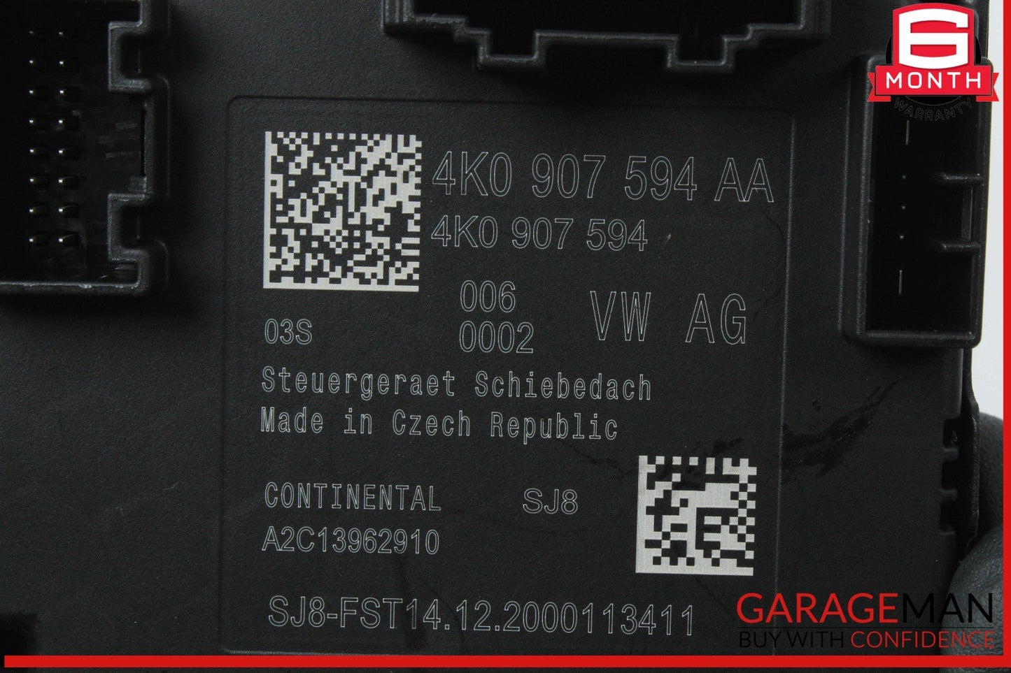 17-24 Audi Q7 Panoramic Sun Roof Sunroof Control Module Unit 4K0907594AA OEM