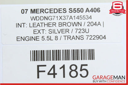 07-11 Mercedes W221 S550 S63 AMG Windshield Night Vision Camera OEM