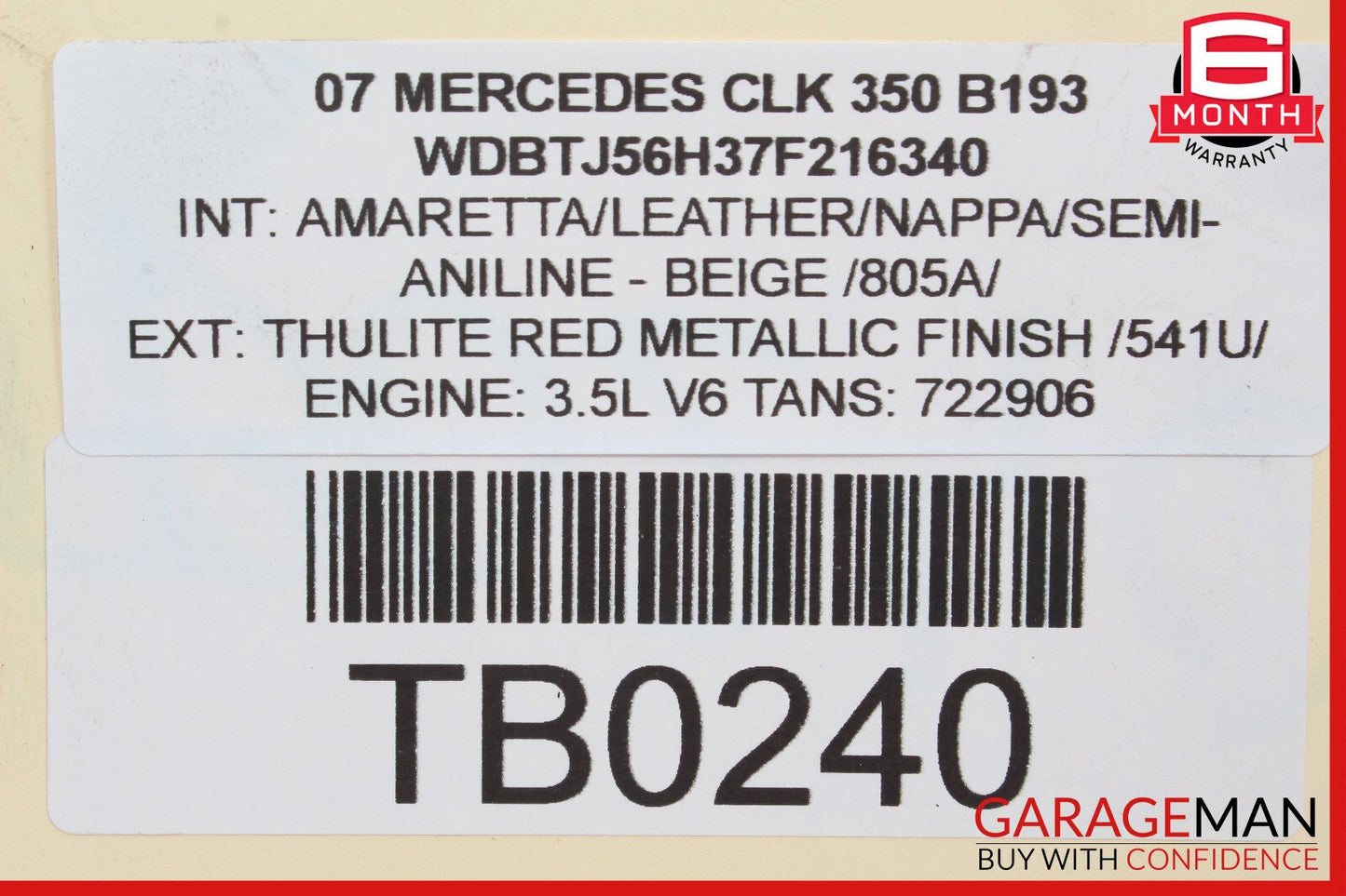 05-122005-2012 Mercedes-Benz CLK350 W209 True Engine PCV Crankcase Vent Valve Oil Separator Cover 2720100631 Genuine