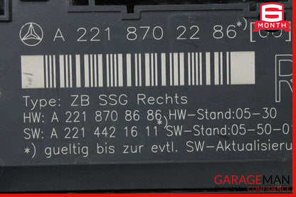 07-13 Mercedes W221 S550 S400 S350 Front Right Side Under Seat Control Unit OEM