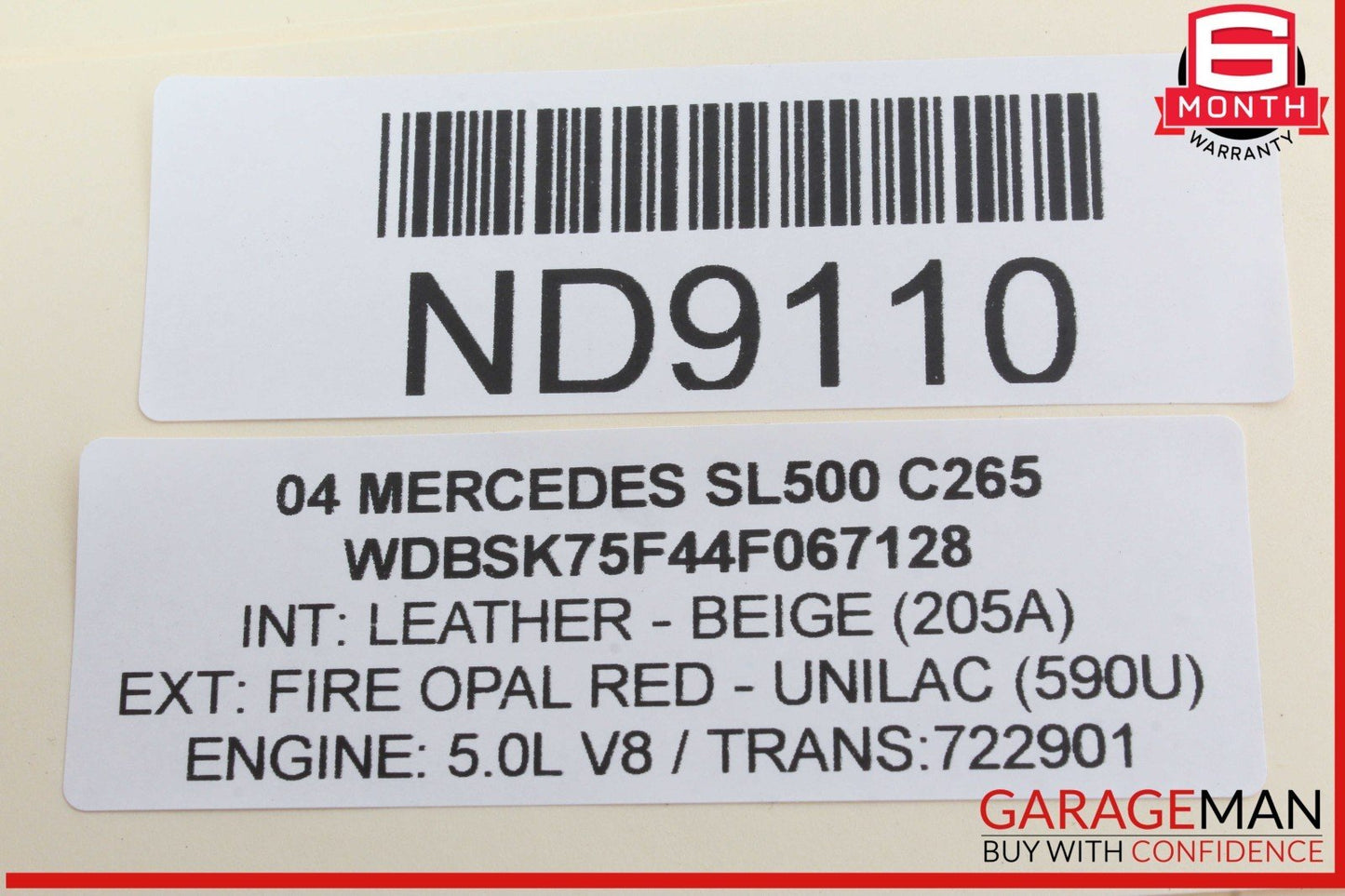 03-06 Mercedes R230 SL500 S500 CL55 AMG Keyless Go Entry Control Module Unit OEM