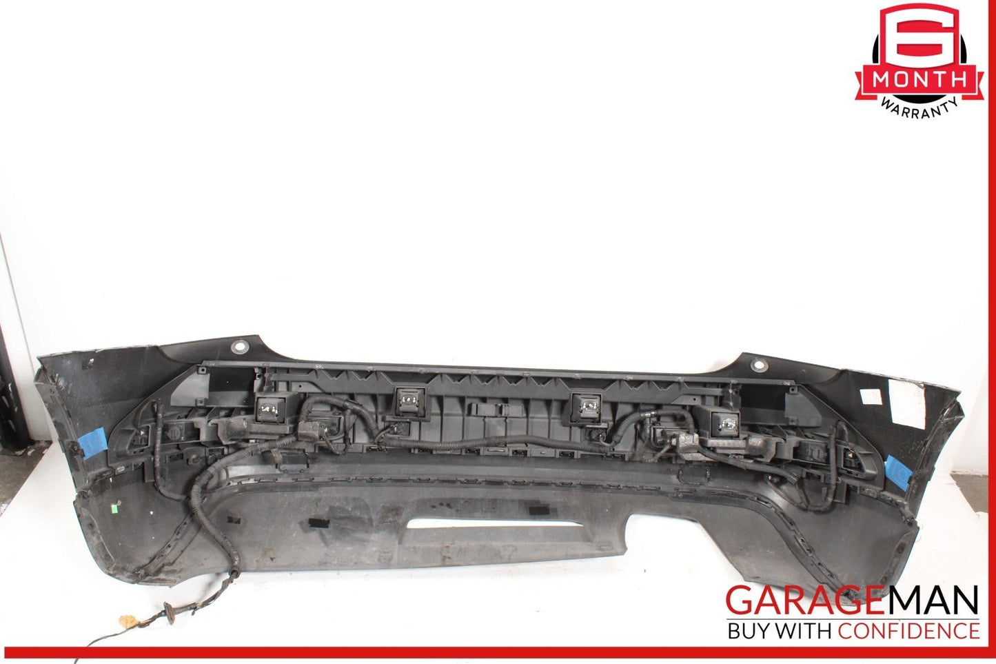 16-18 Audi Q3 Rear Bumper Cover w/ Parking PDC Sensors Black OEM