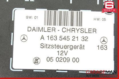 98-05 Mercedes W163 ML500 ML320 ML55 AMG Front Right / Left Seat Control Module