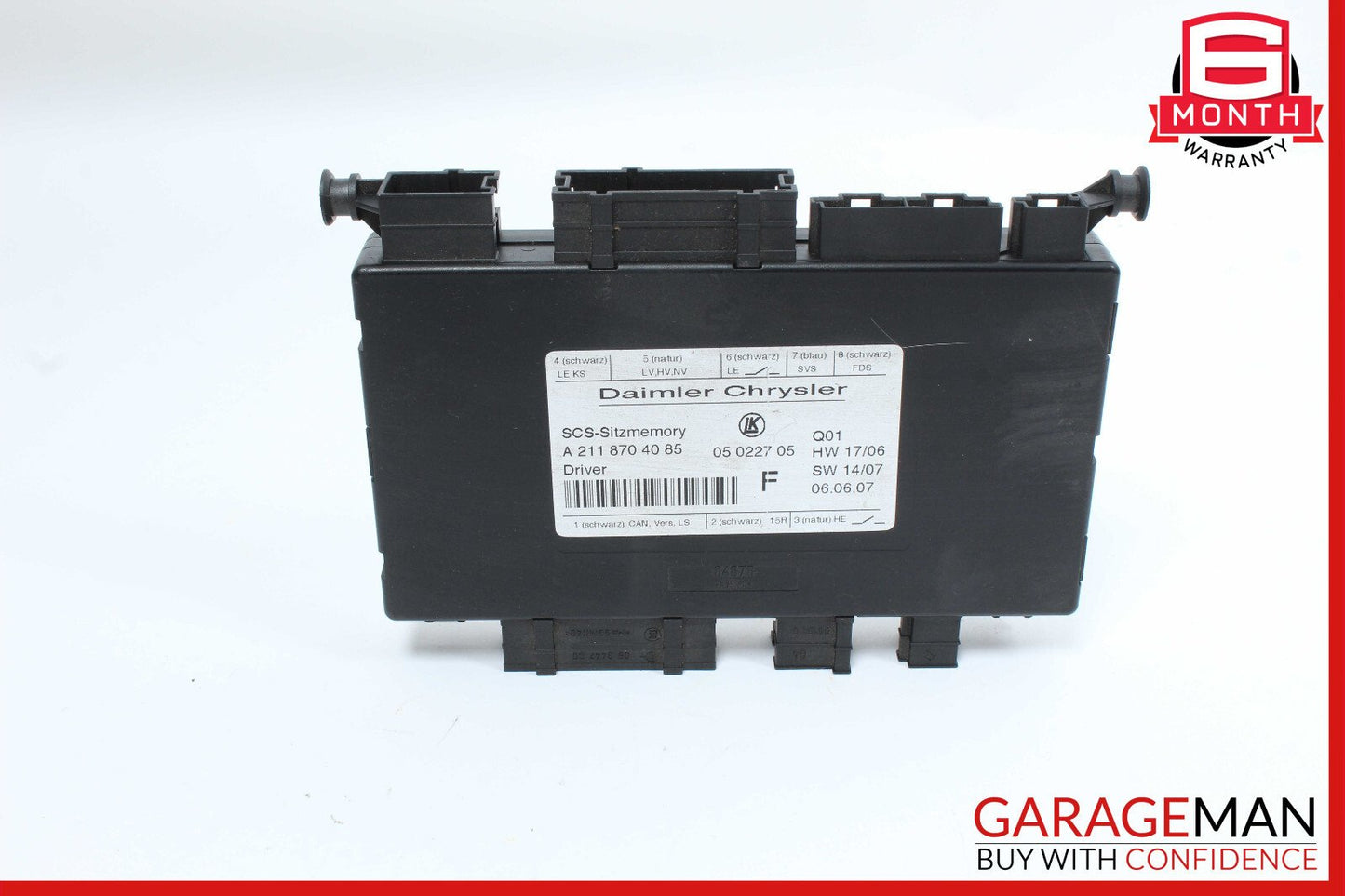 03-12 Mercedes W211 E550 SLK280 GL550 Seat Control Module Left Side OEM