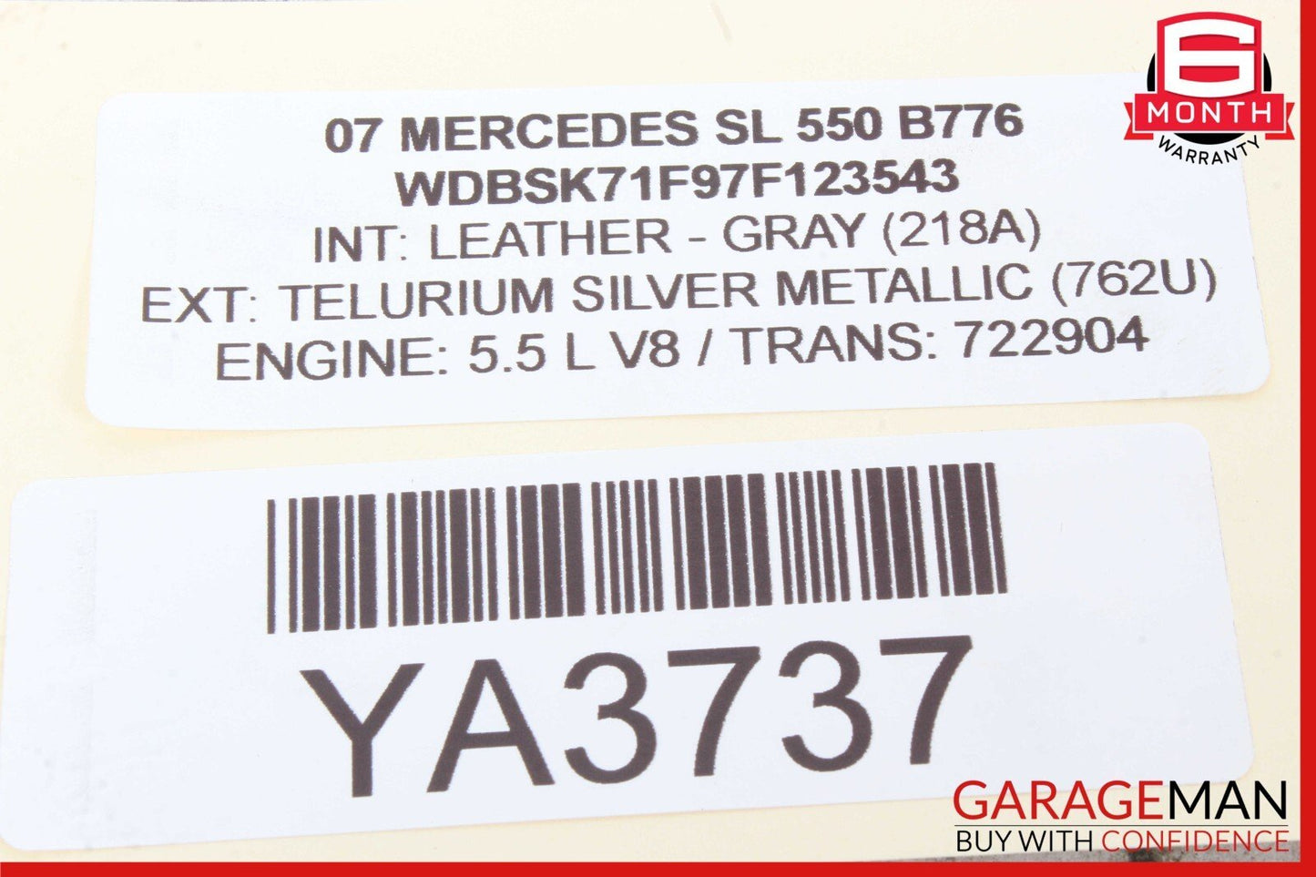 03-12 Mercedes SL550 CL550 SLK350 Front Right Side Door Window Regulator Motor