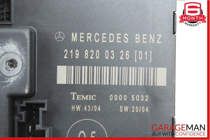 06-11 Mercedes W219 CLS550 CLS500 Rear Right Passenger Door Control Module Unit