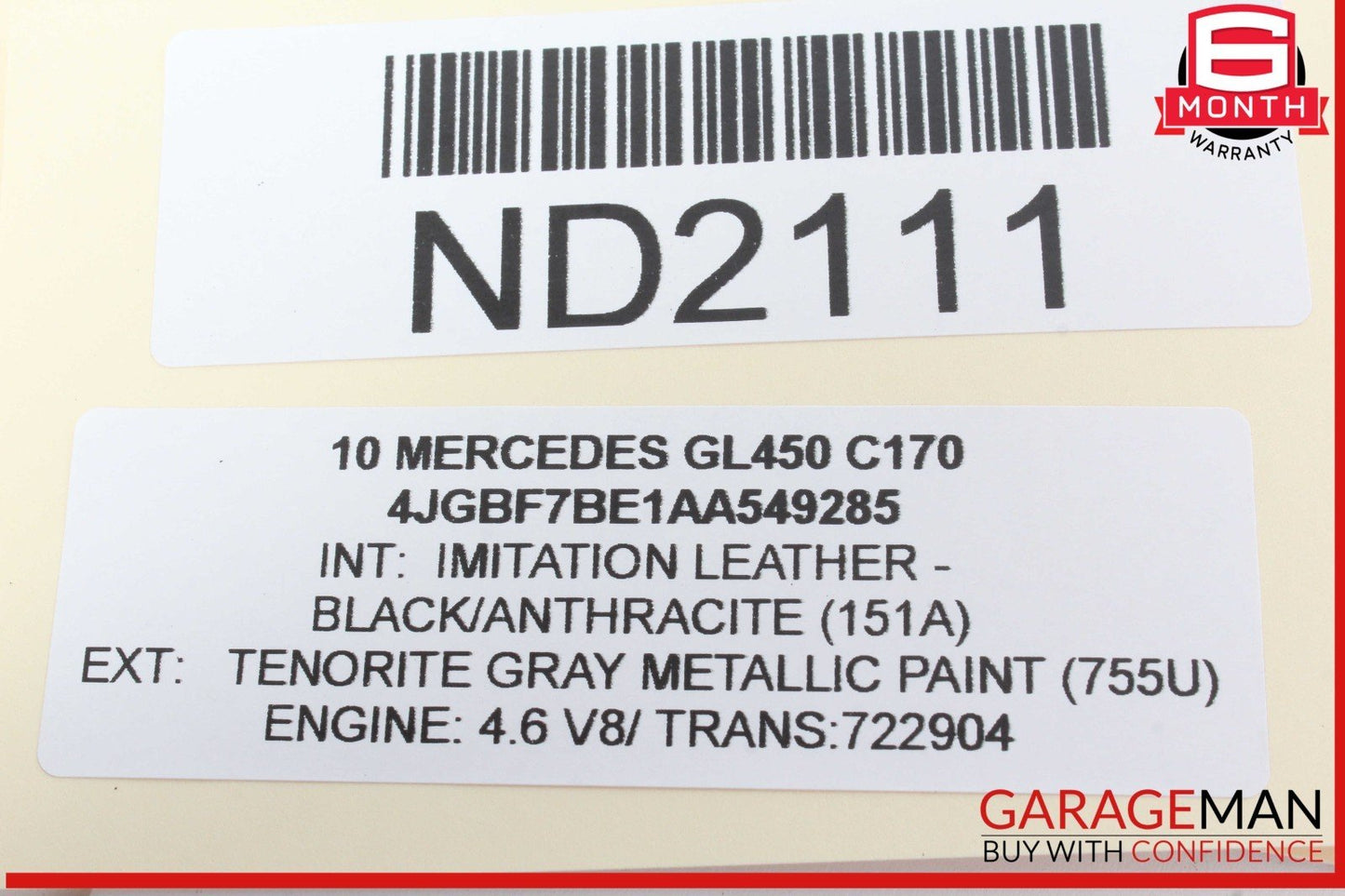 06-13 Mercedes X164 GL450 R350 Front Right Side Door Control Module OEM