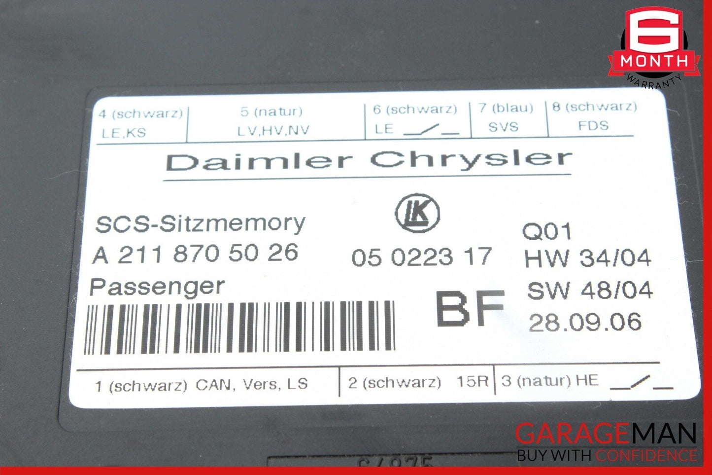 03-11 Mercedes W211 E350 Front Right Side Under Seat Control Module OEM