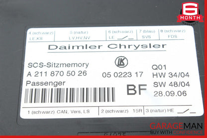 03-11 Mercedes W211 E350 Front Right Side Under Seat Control Module OEM