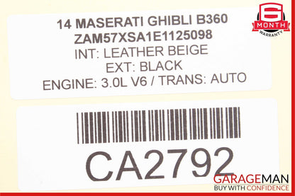 14-17 Maserati Ghibli Steering Column Control Switches Assembly Black OEM