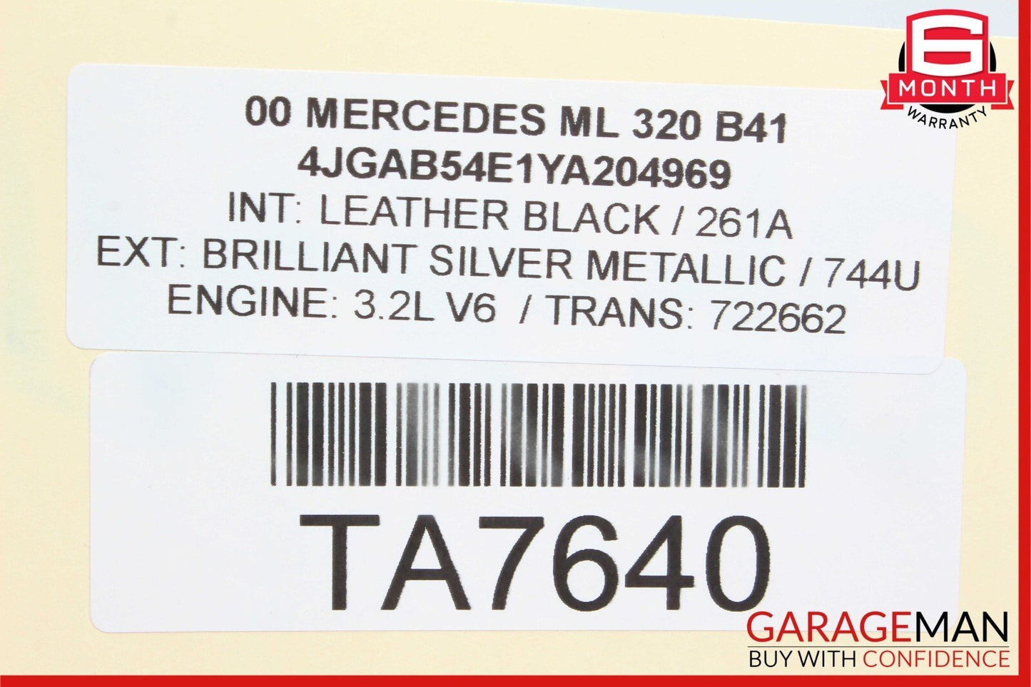 98-05 Mercedes W163 ML320 ML430 Rear Right Side Seat Belt Seatbelt Retractor OEM