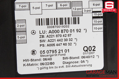 07-13 Mercedes W221 S550 S400 Rear Right or Left Side Door Control Module OEM