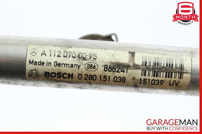 98-00 Mercedes W210 E320 CLK320 Fuel Injector Injection Rail w/ Fuel Injectors