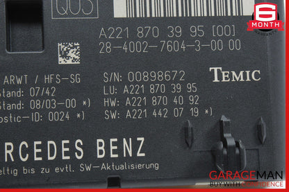07-14 Mercedes W221 S65 AMG CL550 Trunk Release Remote Open Close Module OEM