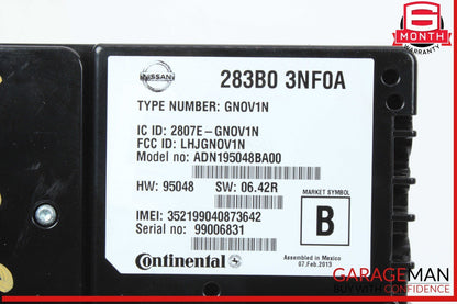 13-17 Nissan Leaf Telematics Communication Control Module 283B03NF0A OEM