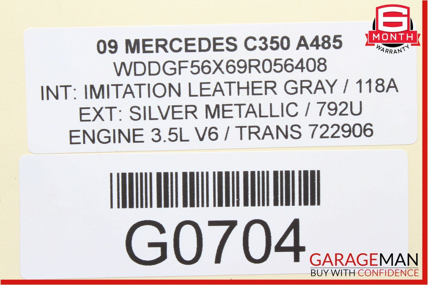 08-14 Mercedes W204 C350 Front Right & Left Seat Lumbar Support OEM