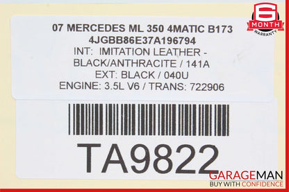 06-12 Mercedes W164 ML350 GL550 Front Left Side Drive Axle Shaft Driveshaft OEM