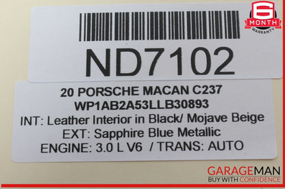 15-24 Porsche Macan 95B Yaw Rate Sensor Control Module Unit 95B907637E OEM