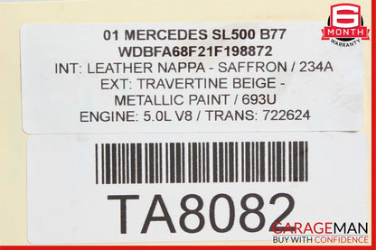 90-02 Mercedes R129 SL320 SL500 CLK430 Power Steering Gear Box Gearbox Assembly