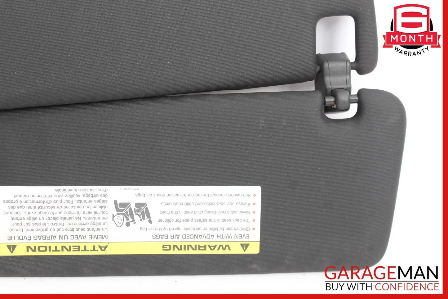 11-18 Porsche Cayenne 958 S Front Right Side Sun Visor Shade Cover Black OEM