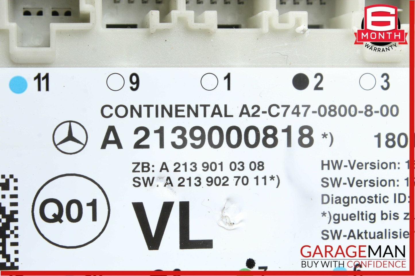 16-18 Mercedes W213 E400 Front Left Driver Side Door Control Module Unit OEM