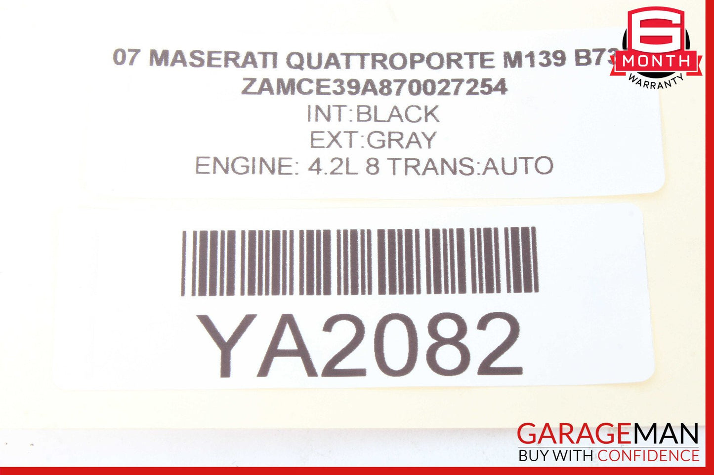 03-13 Maserati Quattroporte M139 Rear Center Seat Headrest Black OEM